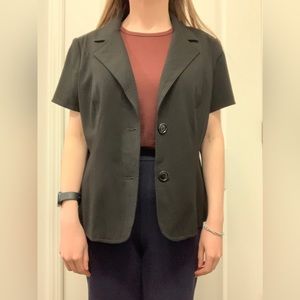 Black Short-Sleeve Blazer